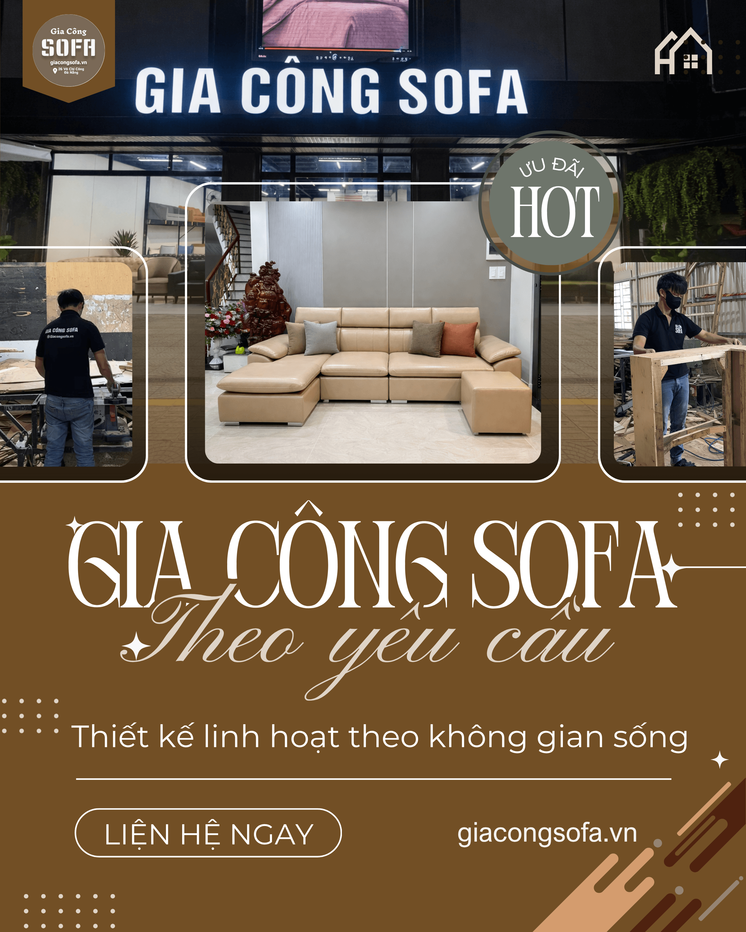 Sofa gia công theo yêu cầu tại Đà Nẵng