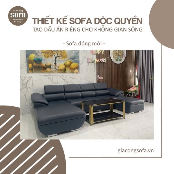 Sofa nâu vintage gia công tại Đà Nẵng