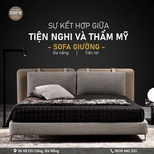 Sofa đen cao cấp gia công tại Đà Nẵng